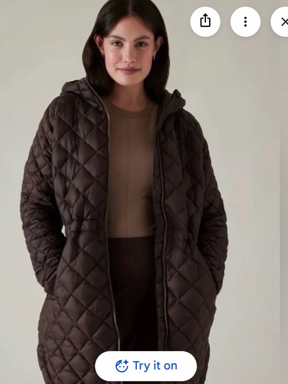 Athleta Whisper Down Parka in Dark Brown - Women's Jacket